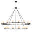 Lustre noir mat 30 lumières Rashana