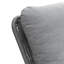 Chaise berçante contemporaine en osier gris minimaliste avec coussins en polyester doux et structure en bois durable (y compris la chaise)