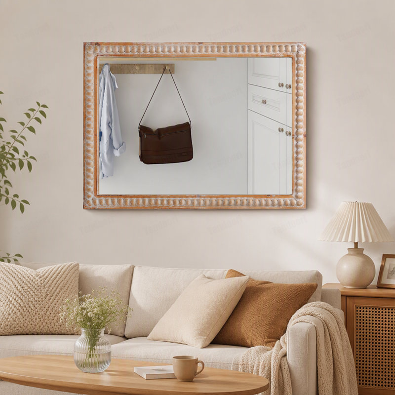 22 po x 30 po avec miroir en bois encadré pour la salle de bain