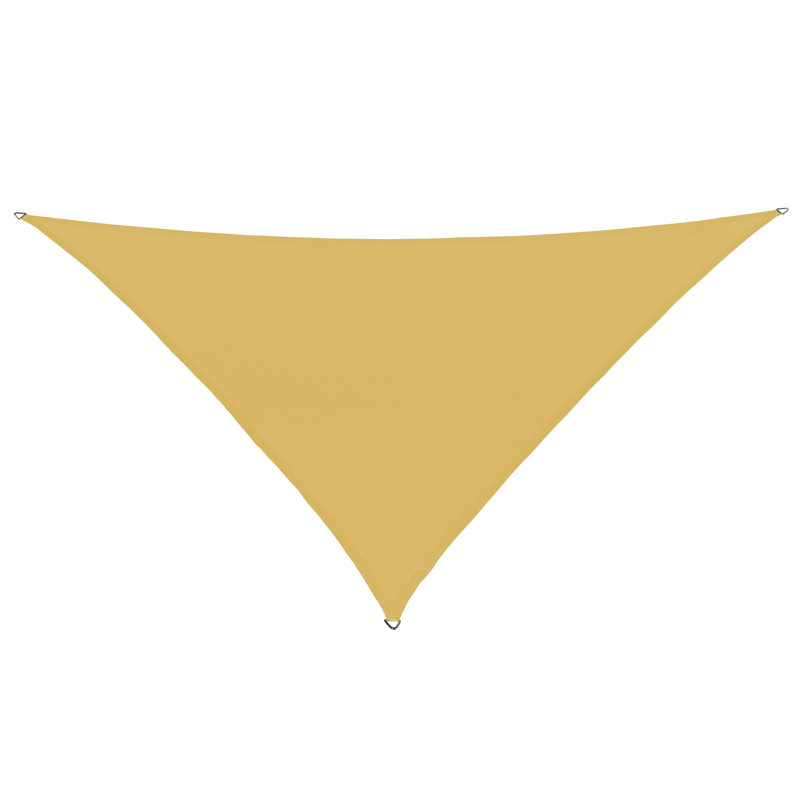 Sahara Yellow 12 ft Triangle Outdoor Shade Sail with HDPE Fabric