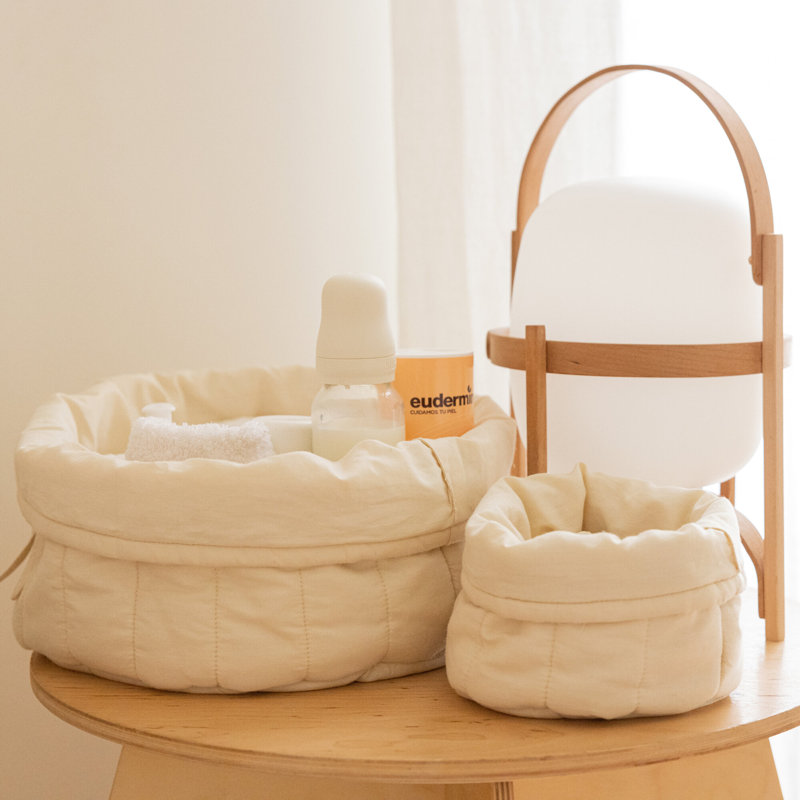 Cotton Decorative Basket Set, Vintage Nude