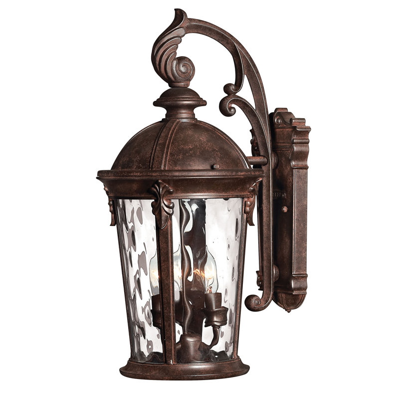 Windsor River Rock 3 - Bulb Outdoor Wall Lantern, Incandescent