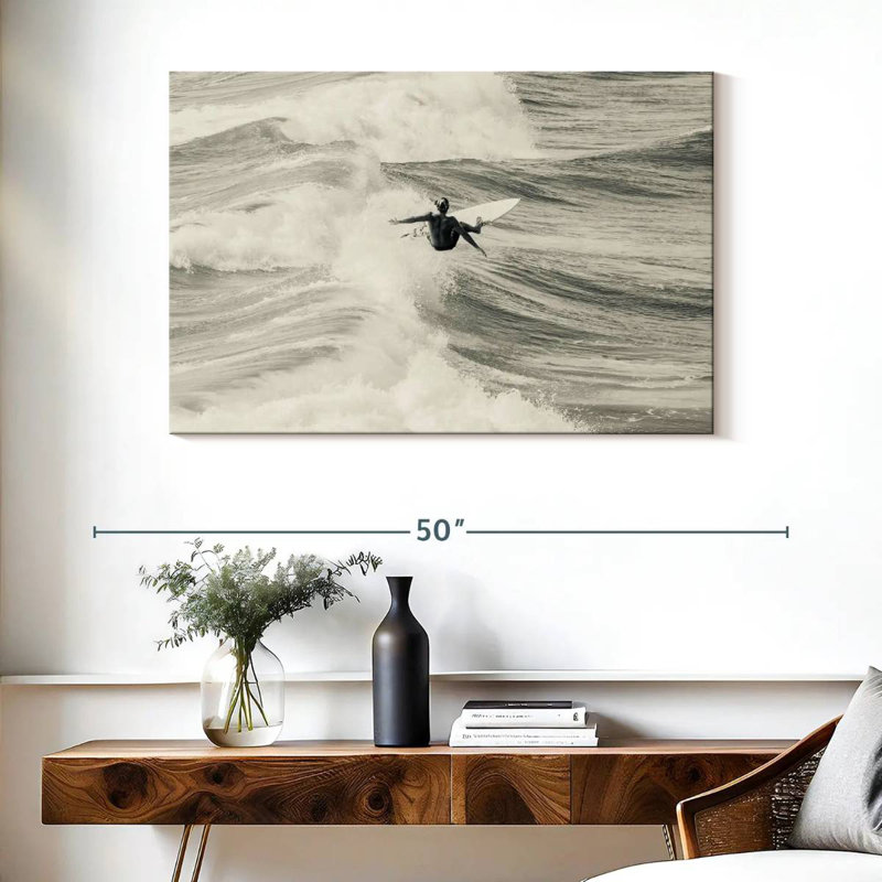 Senne surfeurs rétro, H 26 po x l 39 po