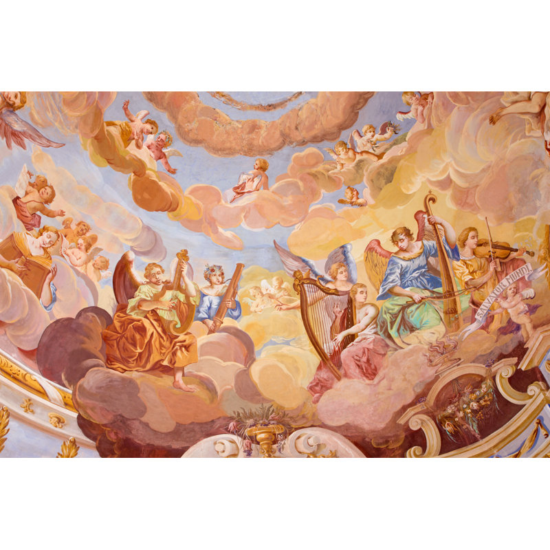 Banska Sitavnica - Fresco In Baroque Calvary - Wrapped Canvas Print, 30cm H x 46cm W