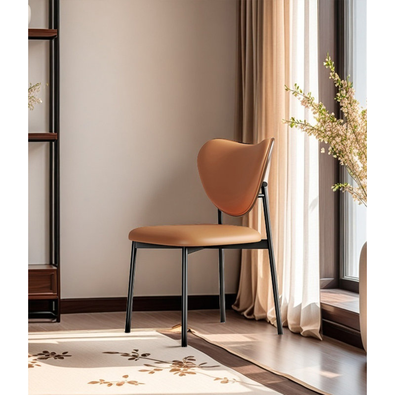 Chaise à dossier simple tapissier, Orange