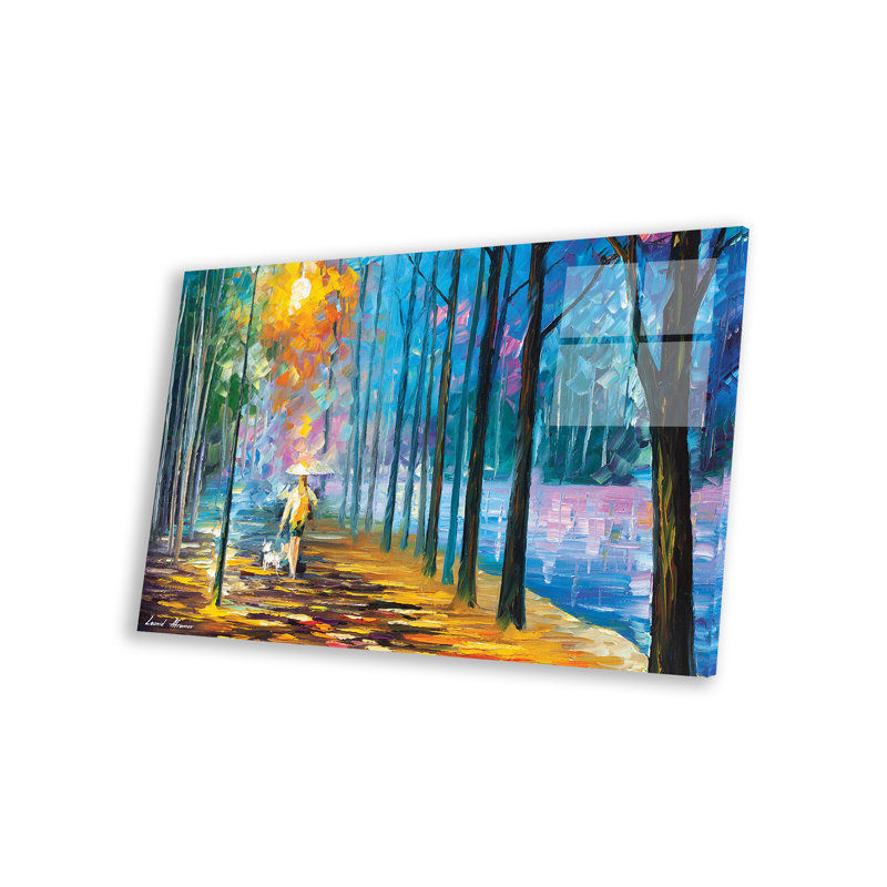 «Walking My Dog On Plastique / Acrylique» par Leonid Afremov, peinture