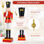 Casse-noisette de Noël 4 pi avec chapeau haut de forme et magnifique sceptre, uniforme et bottes pour la cour - noir et rouge-1522286466