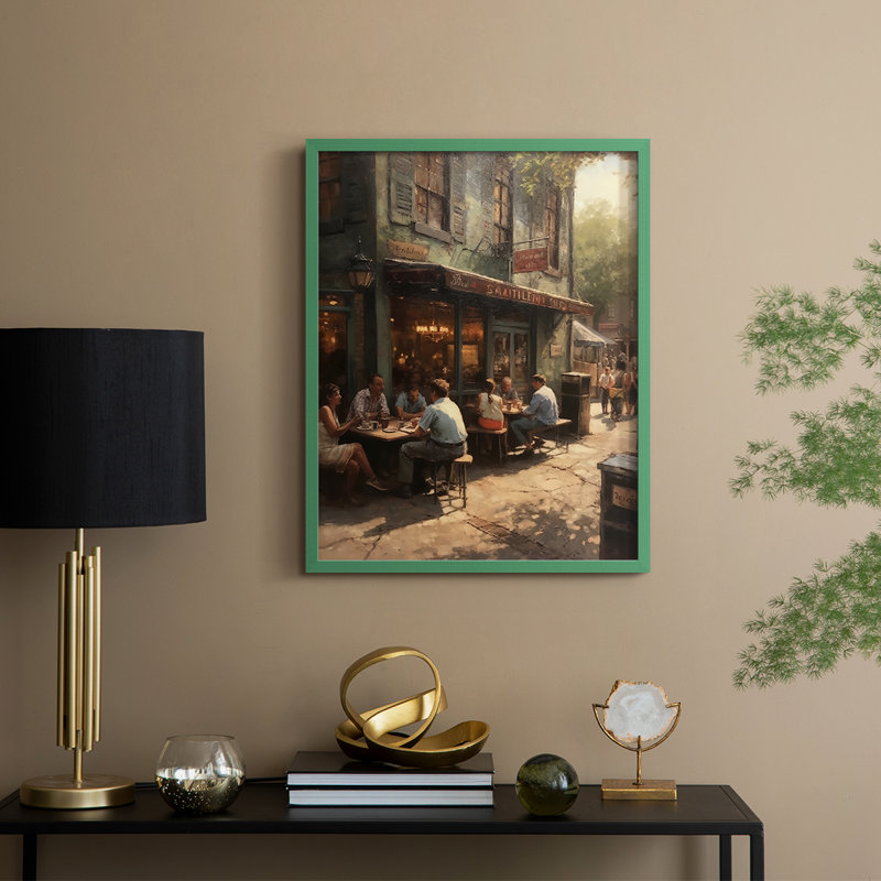 NAUTICAL Series DCXIV, reproduction encadrée - bois massif, Vert, H 11 po x l 9 po