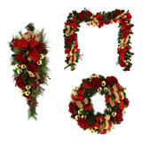 Holiday Hydrangea Bundle Ft. 26" Wreath, 6' Garland And Door Swag