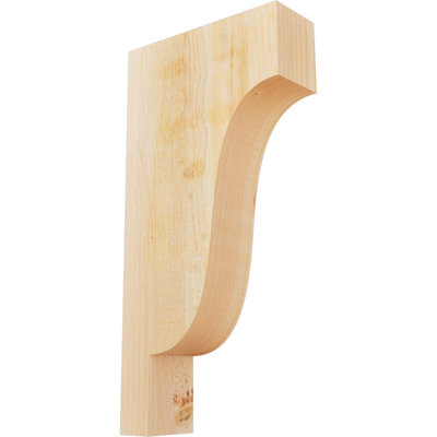 4"W x 12"D x 24"H Newport Rough Sawn Corbel, Douglas Fir