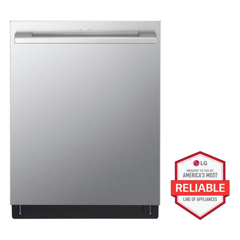 LG STUDIO Smart Top Control Dishwasher with 1-Hour Wash & Dry, QuadWash® Pro, TrueSteam® and Dynamic Heat Dry™, Silver
