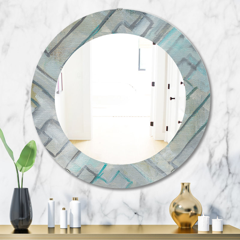 Lost in Geometric Element Wall Mirror, 23.6" H x 23.6" W