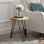 Solid Wood Top End Table
