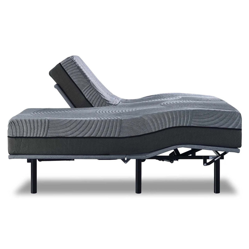 Matelas à plateau-coussin infusé de gel de sommeil 12 po, Lit queen divisé