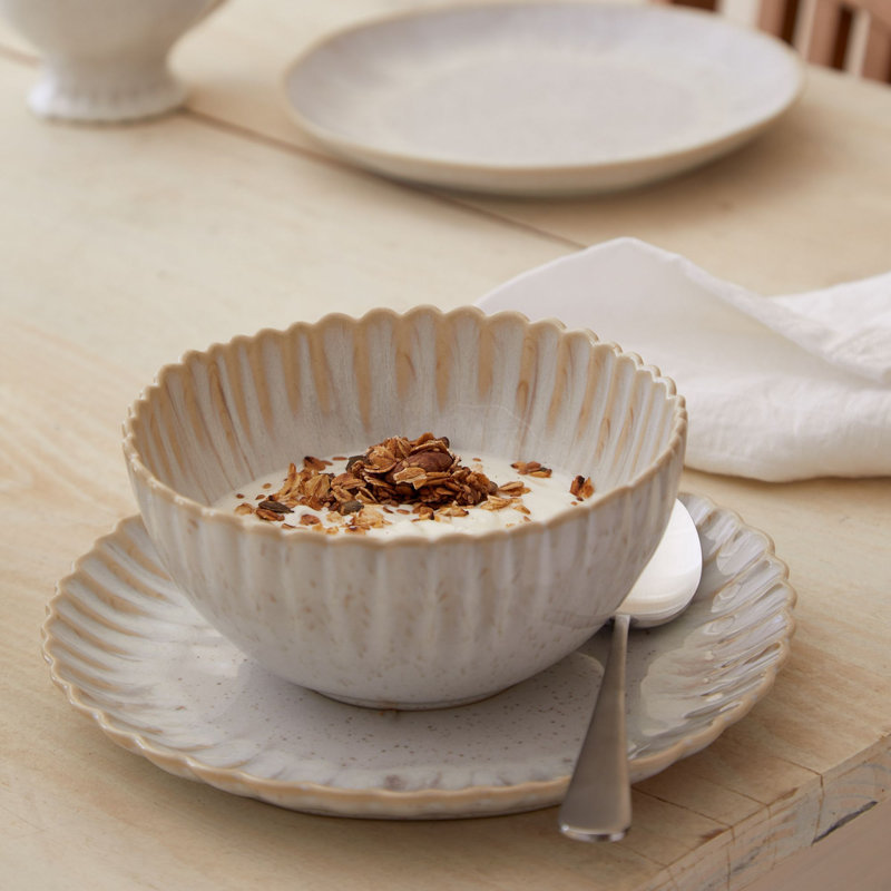 Mallorca Stoneware Salad/Dessert Plate, Sand Beige