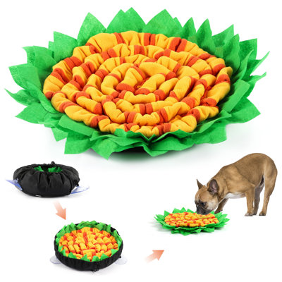 Tapis de jeu interactif pour chiens et chats - Mangeoire réglable pour aliments avec base antidérapante (21 po à 9 po)