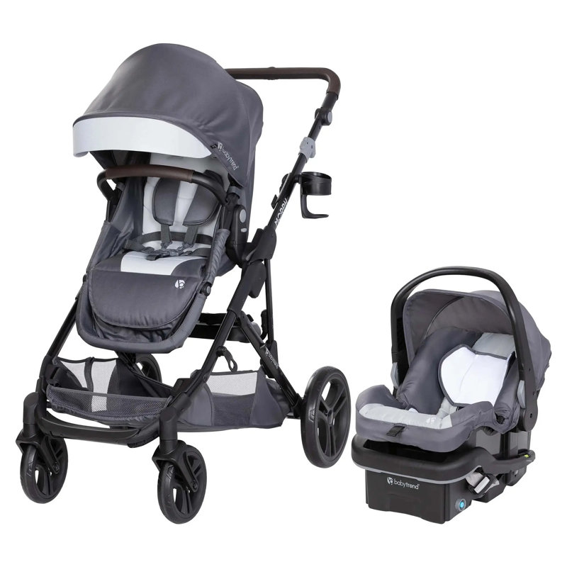 Système de voyage modulaire simple à double et siège d'auto Baby Trend Morph, gris Dash