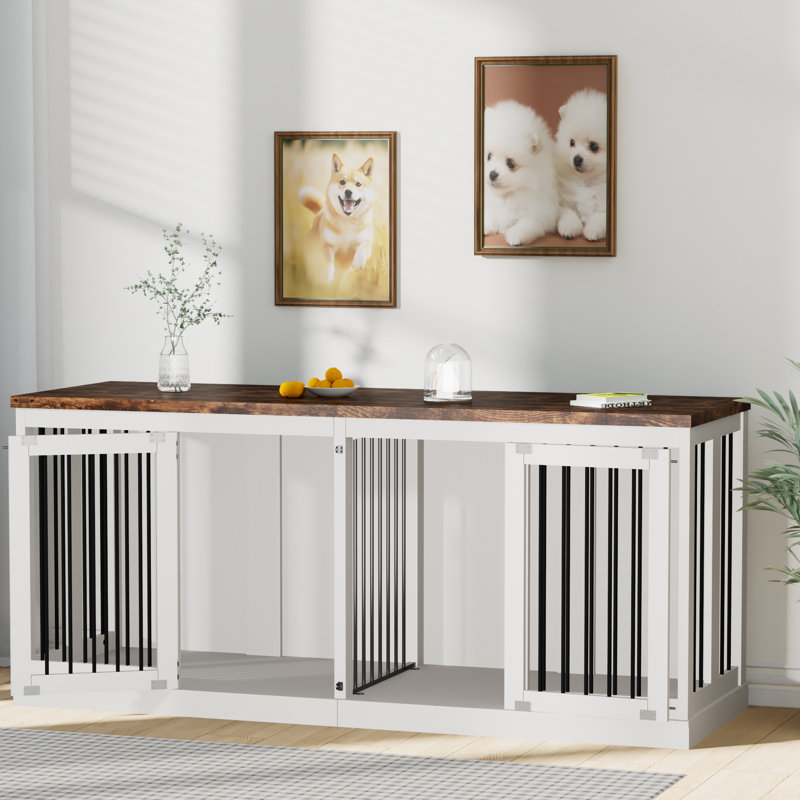 Meuble pour chien 70,9 po, Blanc