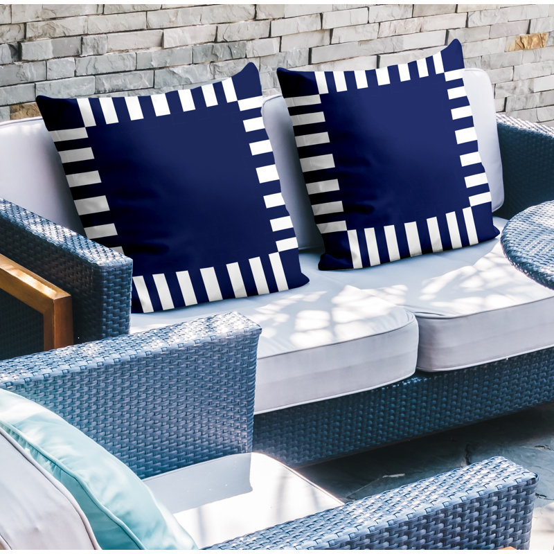  Coussin intérieur / extérieur, L 17 po x H 17 po, Bleu marine