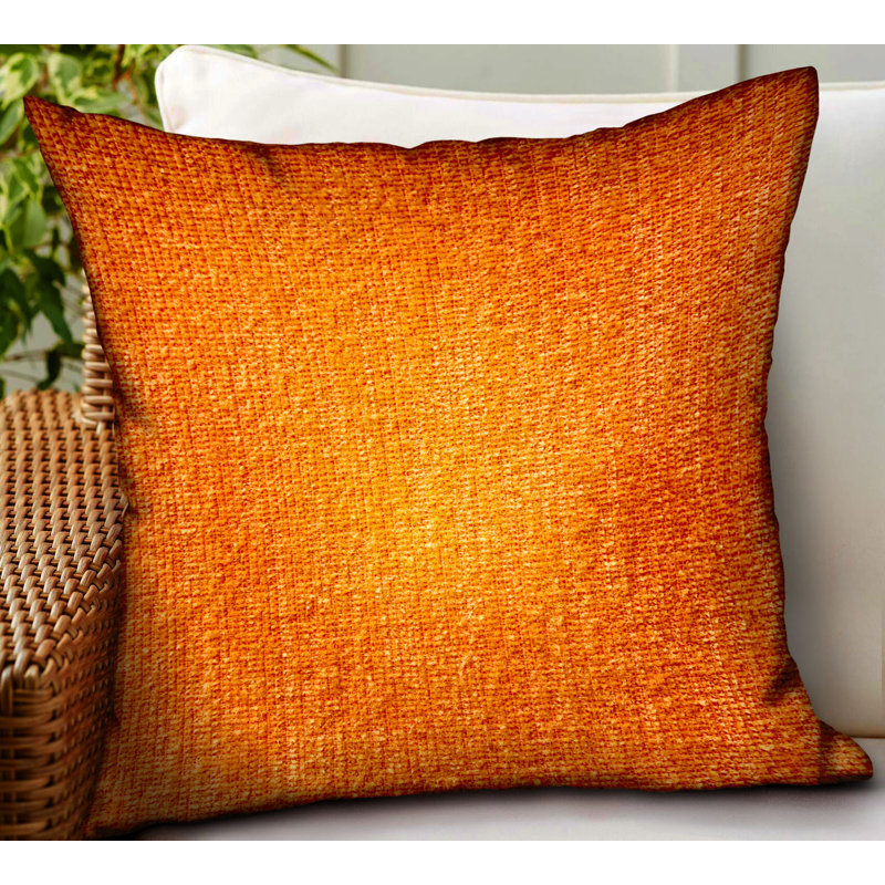Housse de coussin et insert de luxe Plutus Honey 12 po x 20 po Lust, H 20 po x l 20 po, Orange, Carré