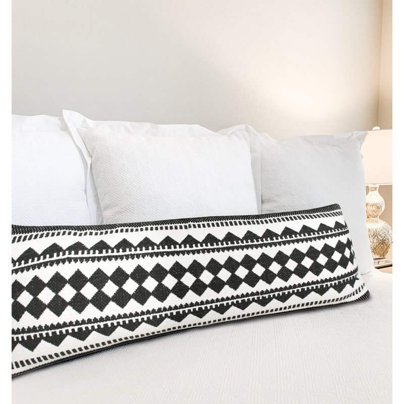 Coussin décoratif surdimensionné Eclectic, Noir / blanc - géométrique 1, Housse de coussin seulement - sans coussin