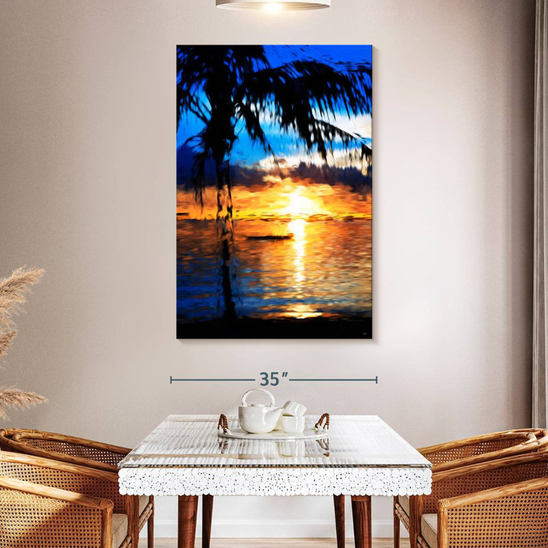Gillard Blue Sunset Paradise, H 51 po x l 34 po