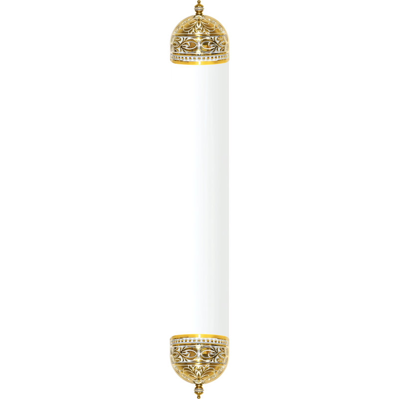 Fluellenee Flush Mounted Sconce, White Patina Gold
