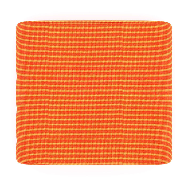 Sunbrella® Outdoor Ottoman Cushion, Sunbrella Upholstery Tangerine Sunbrella® Canvas, 4" H x 22" W x 20" D