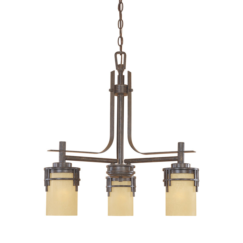 Caleigh 3 - Light Steel Dimmable Classic / Traditional Chandelier