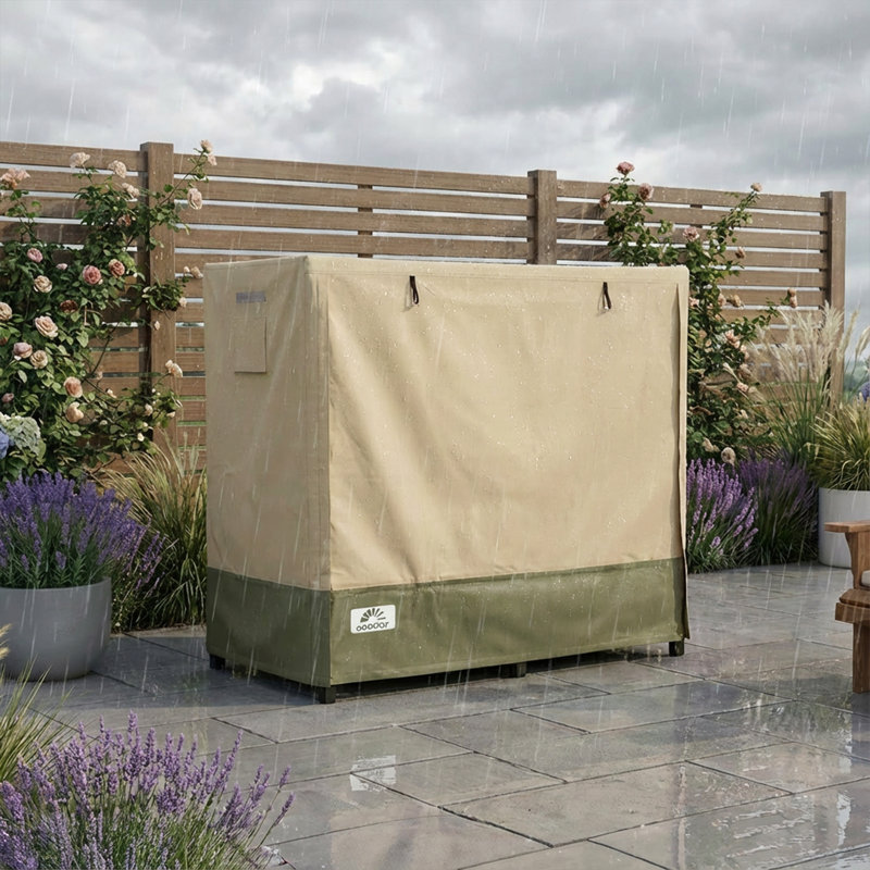 Aoodor Heavy Duty Firewood Rack Cover with Zipper and Air Vent, 48"W x 26"D x 45"H