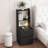 Bedside Tables with Storage Cabinet and Charging Station-1368599003