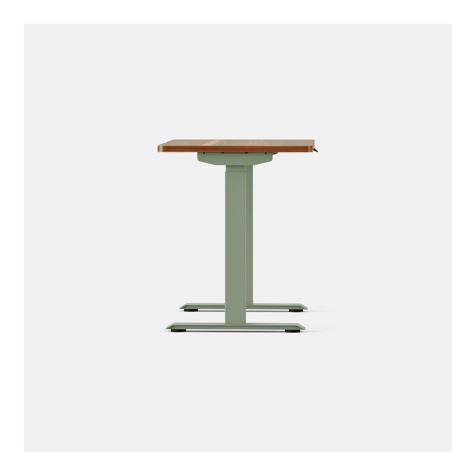 Duo Standing Desk, 47.3" H x 36" W x 24" D, Sage, Walnut