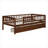 For Small Living Spaces and Guest Rooms, Brown-Toned Solid Wood Twin Multi-Use Modern Platform Daybed-129225295
