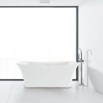67'' x 31.5'' Freestanding Soaking Acrylic Bathtub