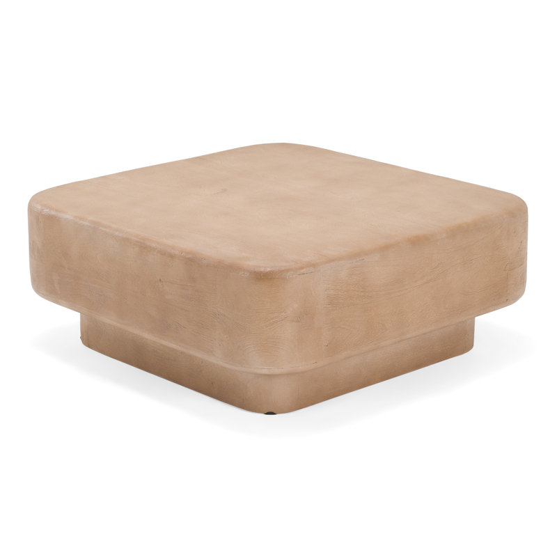 Bruno - Table basse carrée moderne en bois de manguier