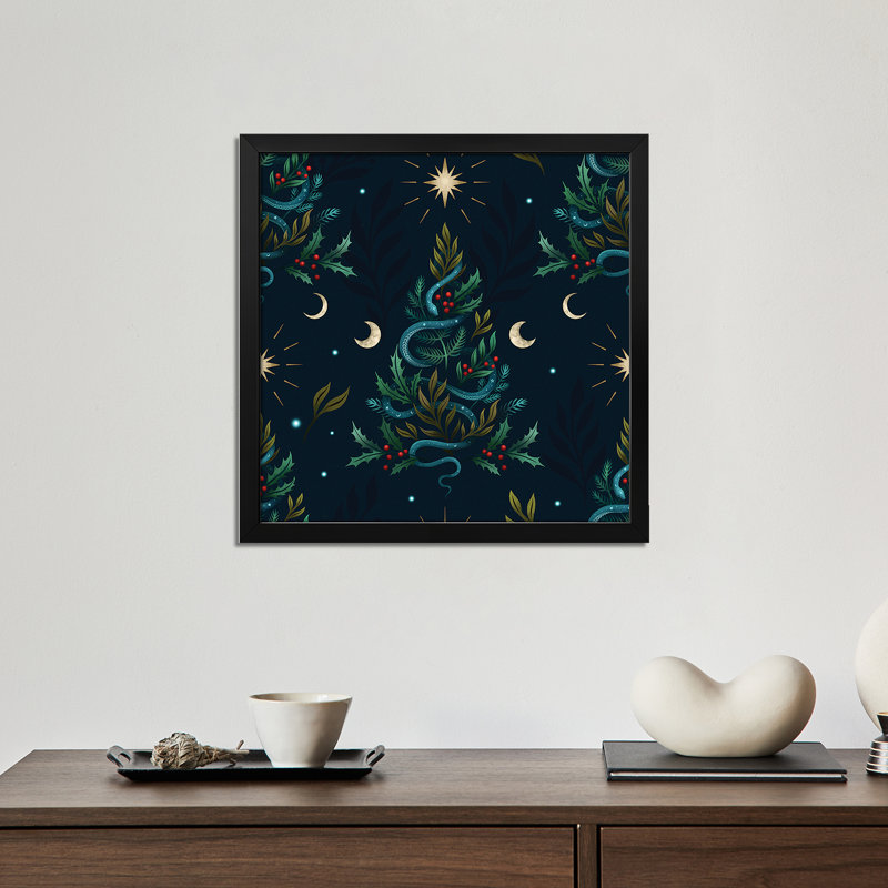 Serpentine Christmas Pattern - Wall Art Print - Gallery Gallery, H 24 po x l 24 po