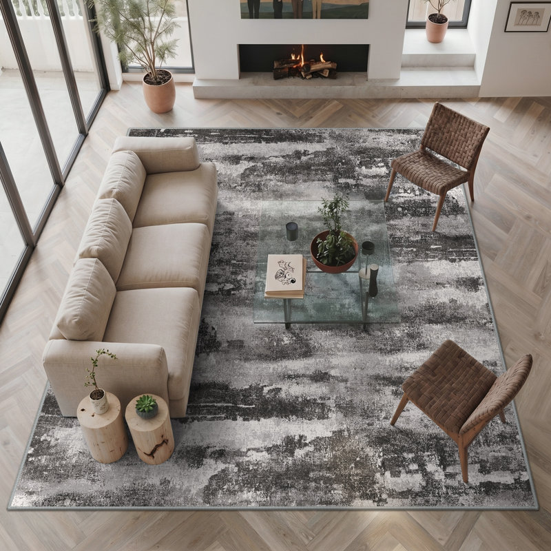 Tapis Pavelina, Rectangle 9 pi x 12 pi, Black