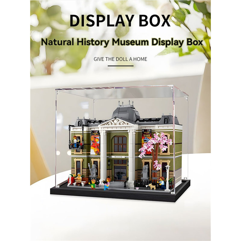 Acrylic Display Box, 13.78" H x 11.81" W x 17.72" D, Black/Clear