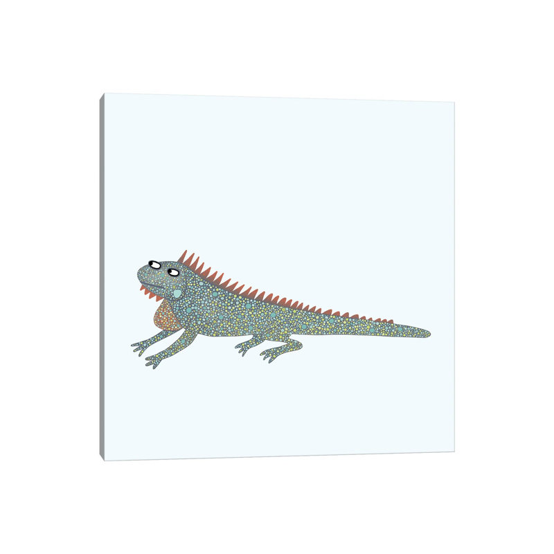 Iguana 1 Piece Wrapped Canvas Wall Art, 12" H x 12" W, Wrapped Canvas
