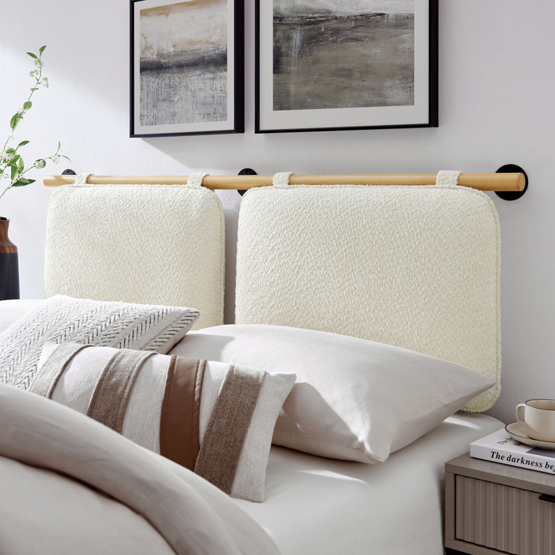 Tête de lit tapissier Anela, Natural/Cream, Grand