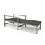 Chaise longue en bois et osier Hampton