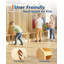Transitional Kids Storage Bench with 10 Cubbies & Hooks, Mobile Organizer for Entryway, Classroom & Playroom