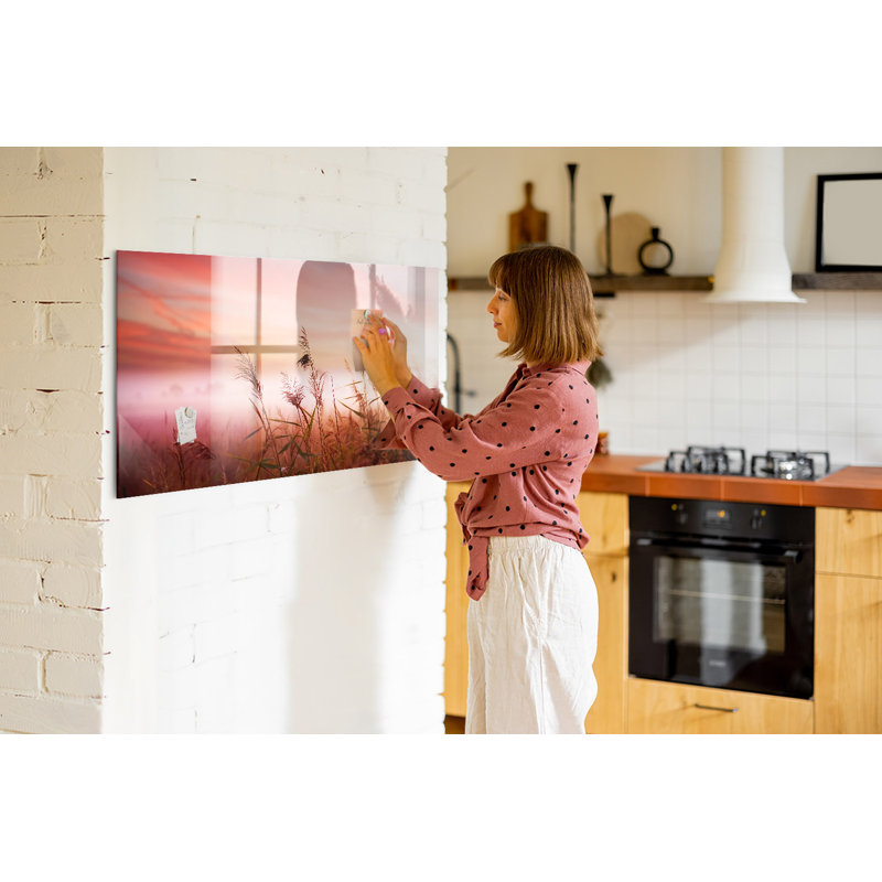 Magnetic Glass Dry Erase Board, Multicolour/Foggy morning
