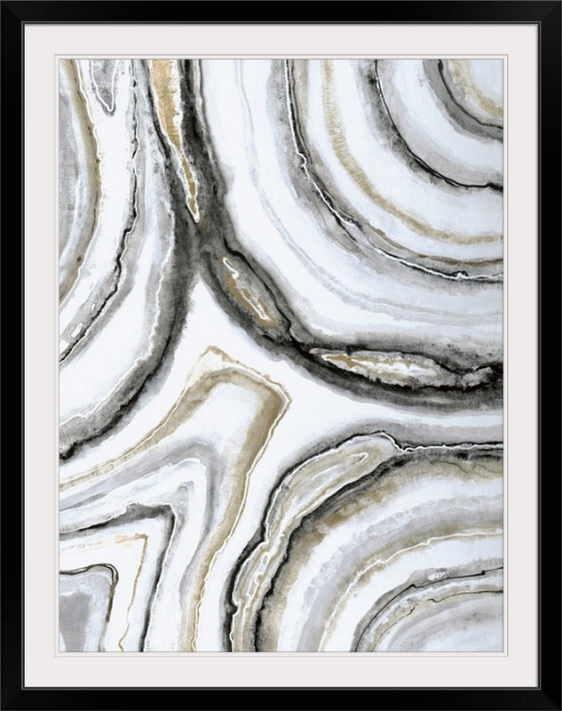 «The Shades of Grey» par Liz Jardine, reproduction d'art, H 24 po x l 20 po x P 1 po, Cadre noir