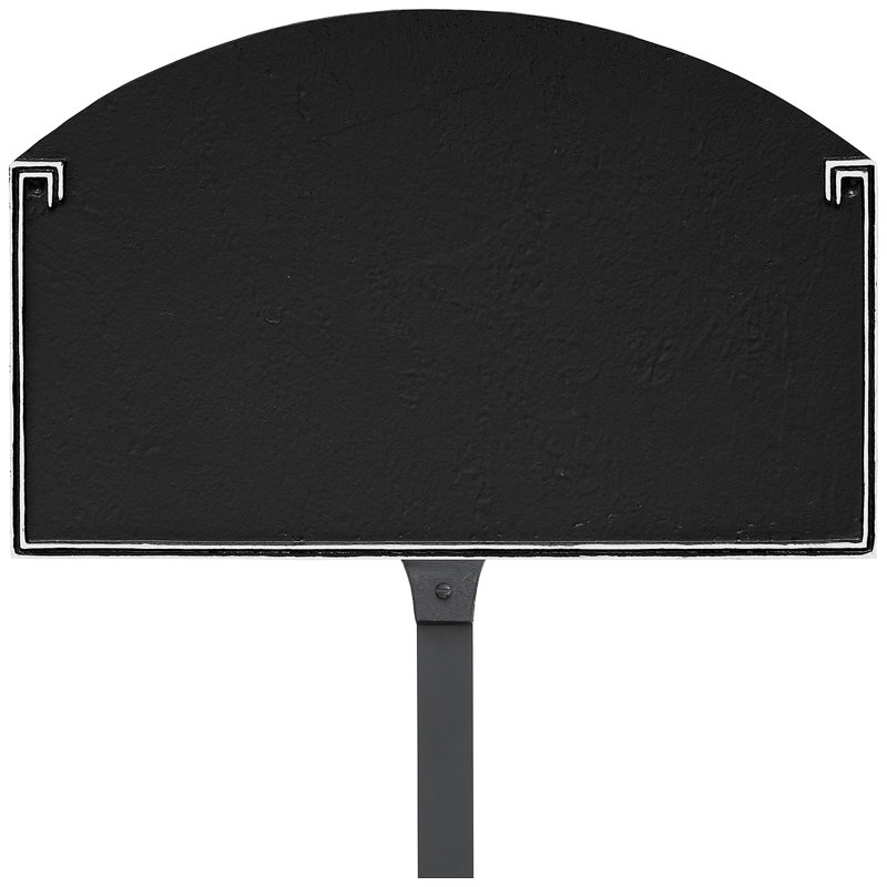 Plaque d'adresse avec petits piquets Georgetown, Oui, Noir / blanc