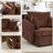 Upholstered Corduroy Swivel Chair With Ottoman-1590413655-1588859163