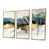 Toile avec cadre flottant or