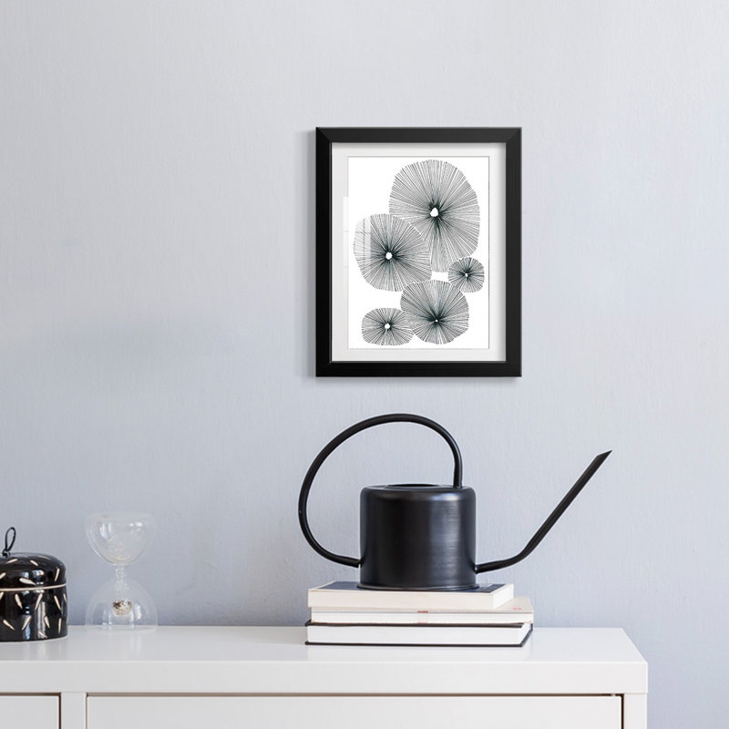 Bloom Spiral II - impression encadrée, H 25,5 po x l 17,5 po, Noir