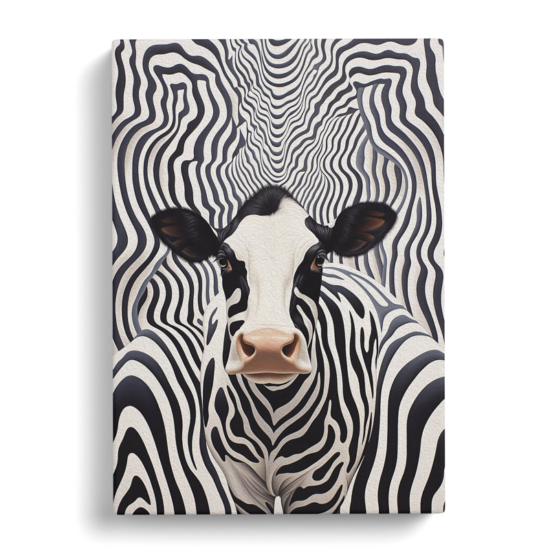 Cow - Print, 60cm H x 40cm W x 3cm D