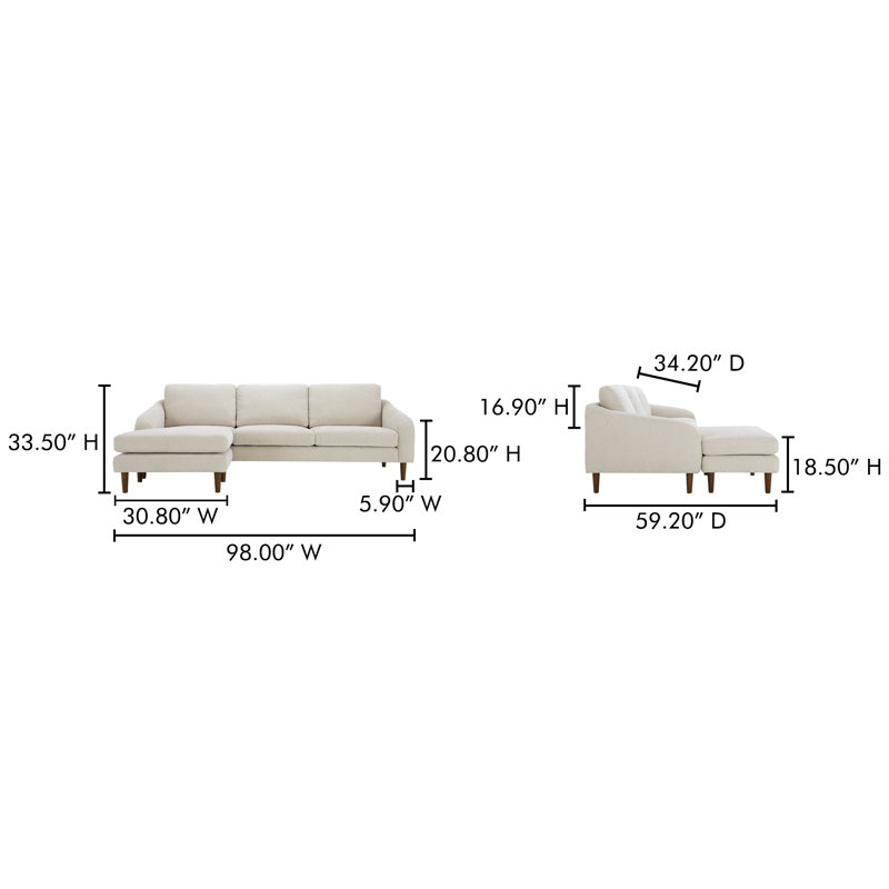 Michaela Westland Upholstery Sectional, Oatmeal